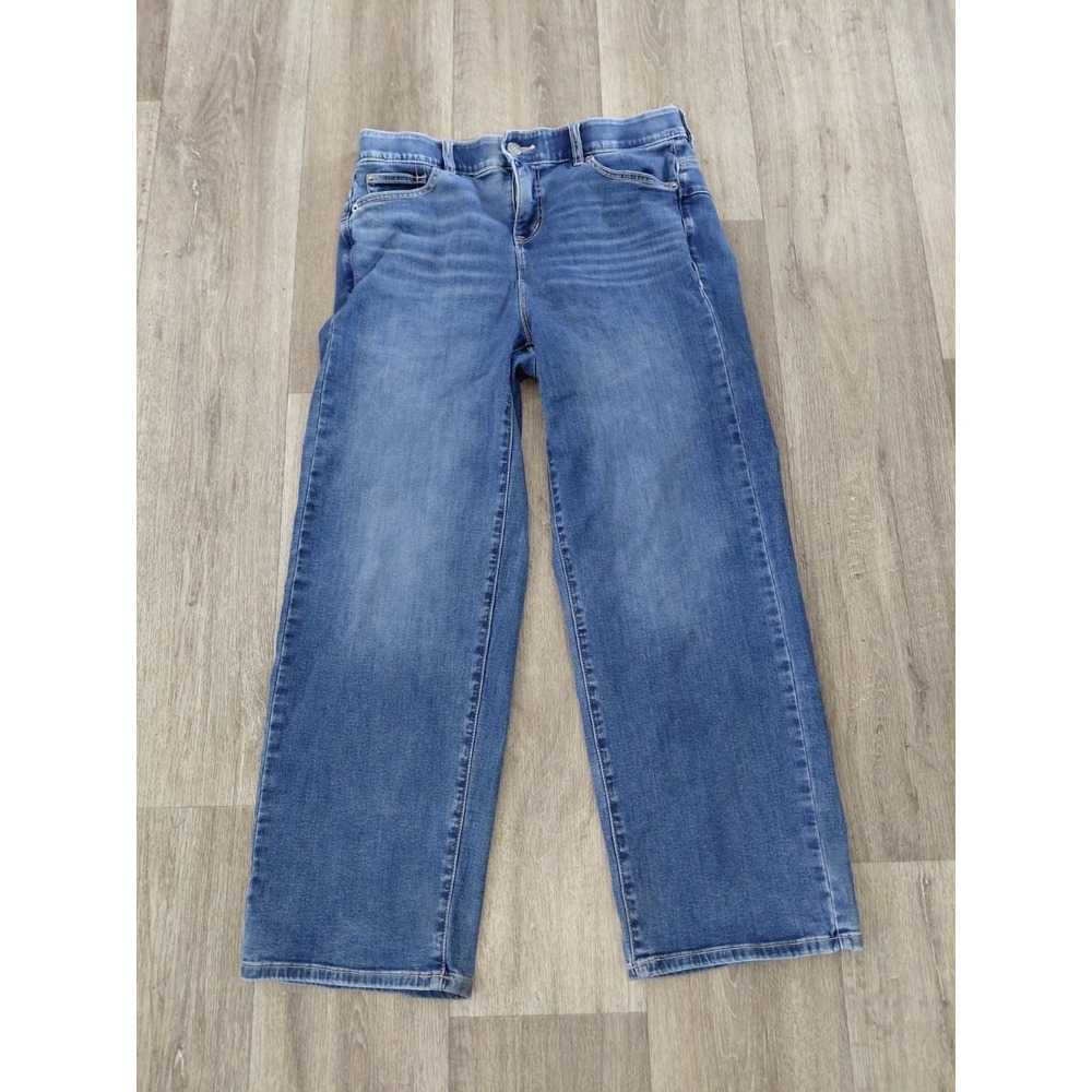 Torrid Womens Bombshell Wide Leg Jeans Med Wash Stretch Denim Size 12R 12